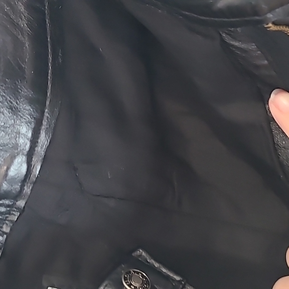 Vintage black leather pants Roxstream size 7-8 womens - Picture 7 of 12